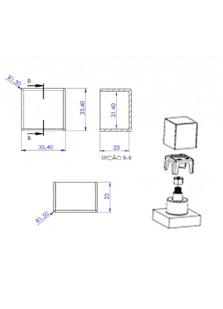 583 - VOLANTE CUBO SLIM C-87 100 OU