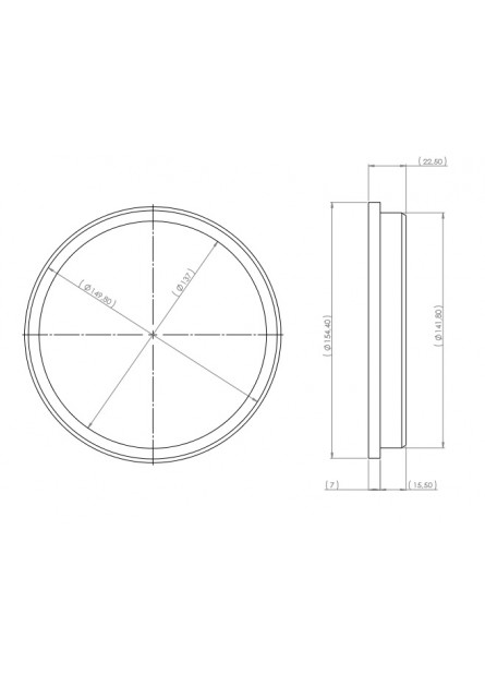 3501 - PORTA GRELHA REDONDA CROMADA 150MM
