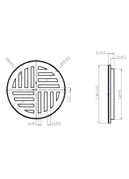 4502 - GRELHA 100MM COBRE