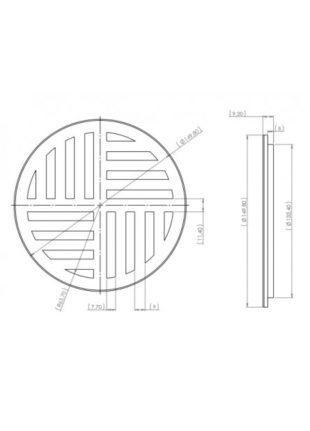5503 - GRELHA 150MM DOURADA